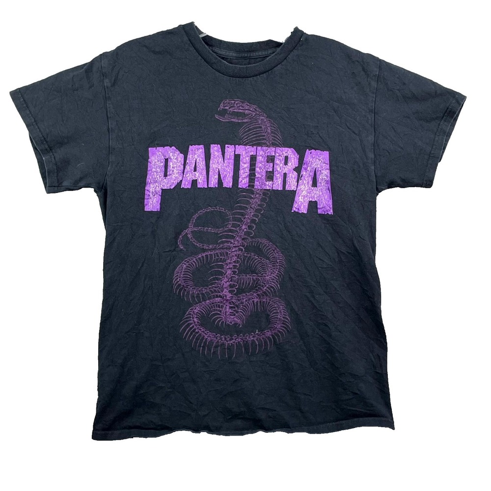 Pantera T Shirt Mens Black Small Snake World Tour 2023 Graphic Print Streetwear